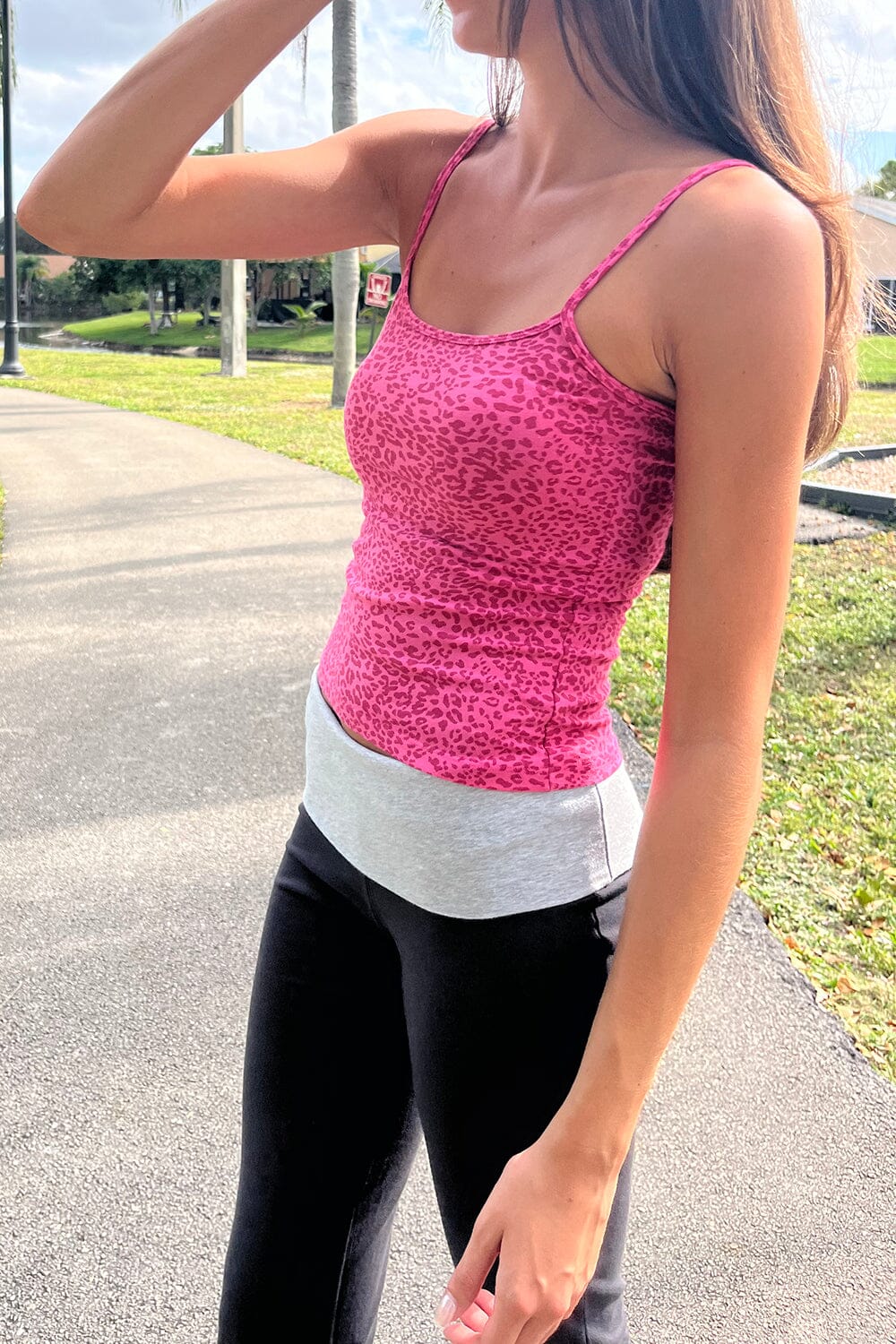 Skyler Leopard Tank | Hot Pink Leopard / XS/S