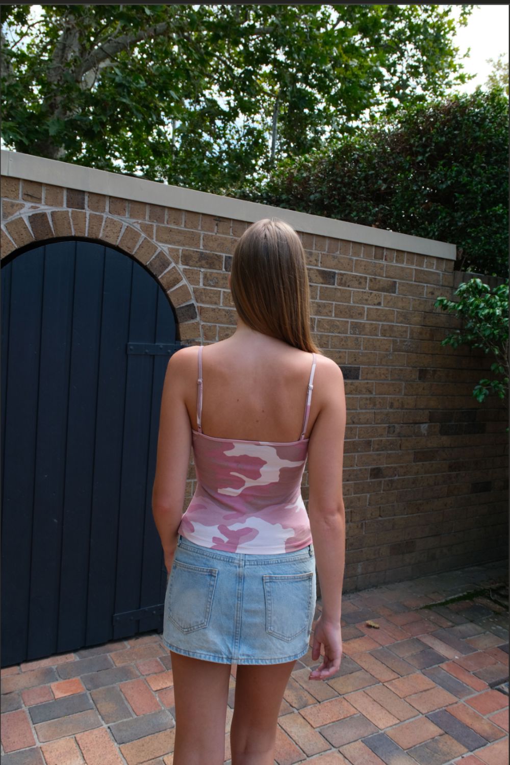 Skyler Light Pink Camouflage Tank | Light Pink Camouflage / XS/S