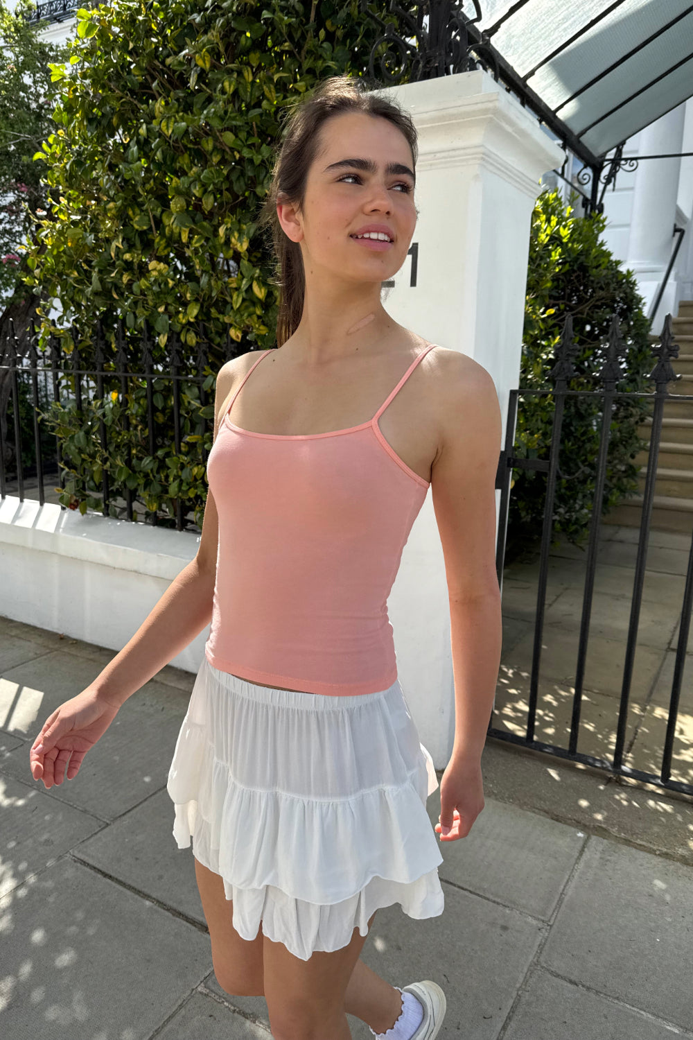 Skylar Basic Tank | Coral Rose / XS/S