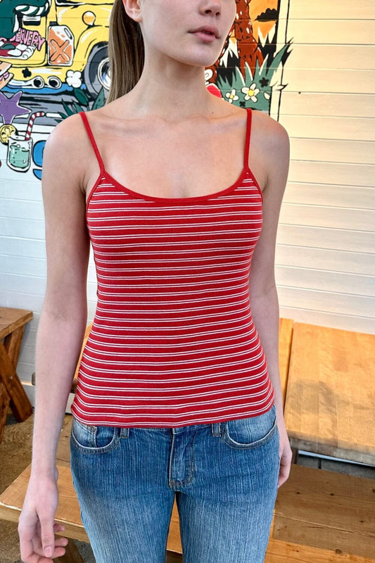 Red with Double White Stripe / XS/S