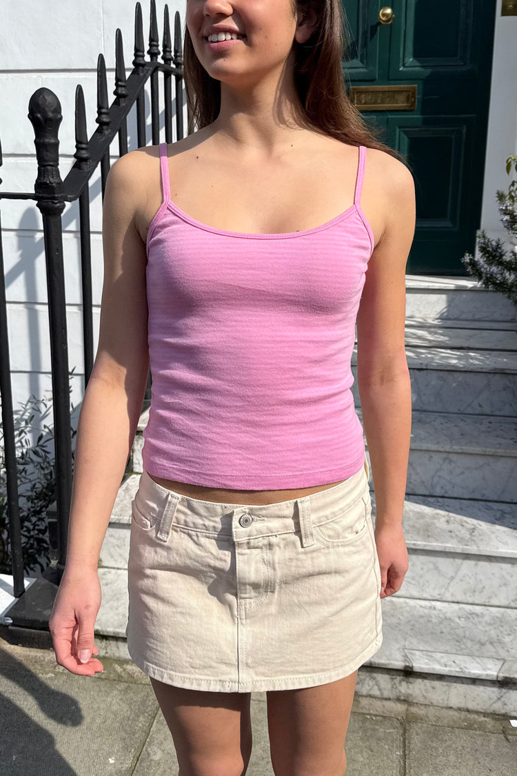 Skylar Striped Tank | Bubblegum Pink Stripes / XS/S