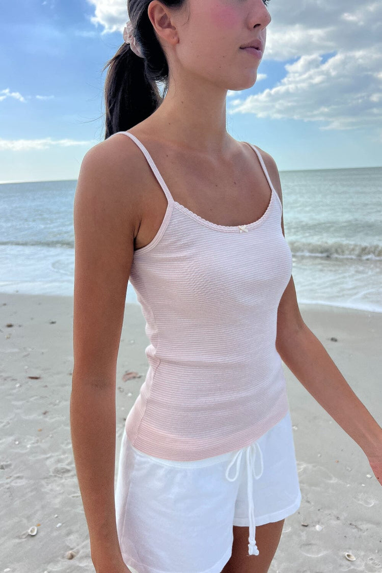 Skylar Stripe Tank | Pastel Pink Stripes / XS/S