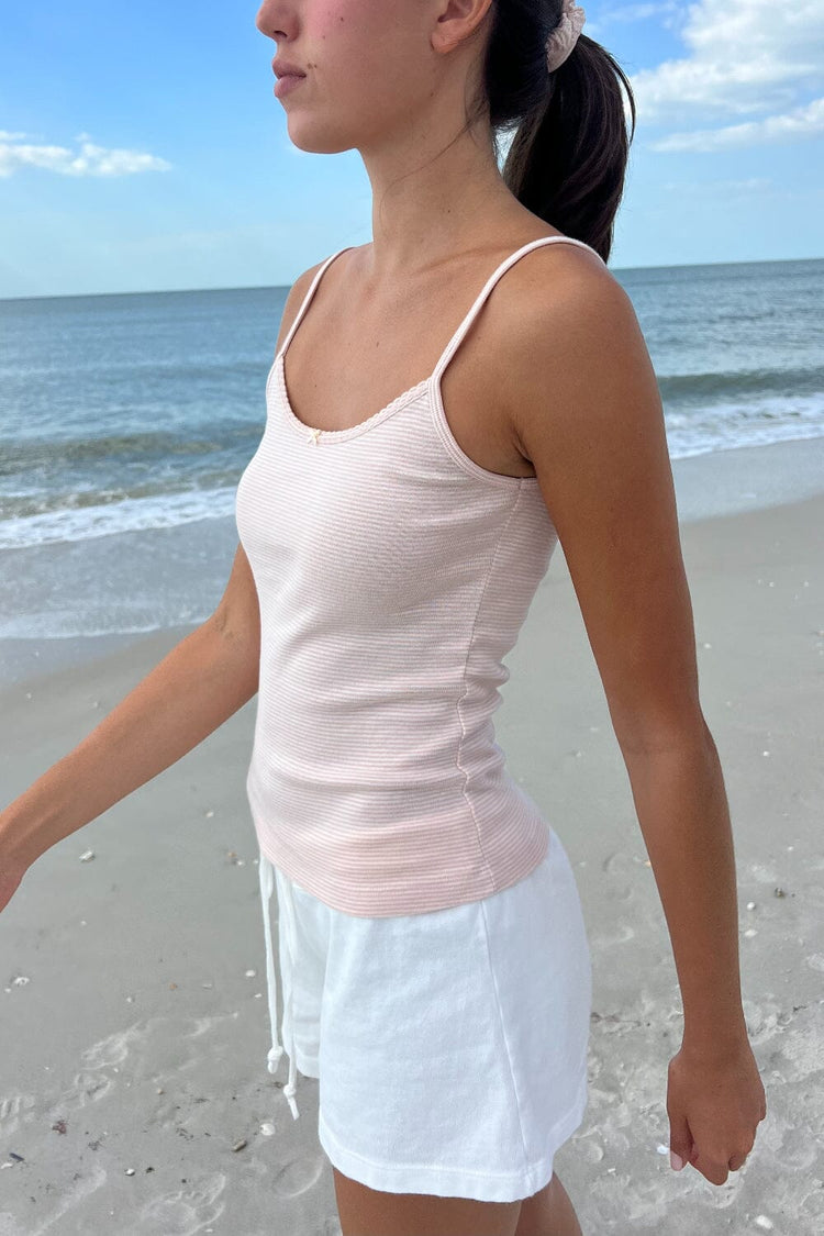 Skylar Stripe Tank | Pastel Pink Stripes / XS/S