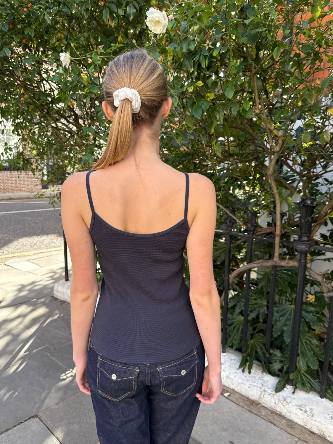 Skylar Striped Tank | Faded Navy Blue / XS/S