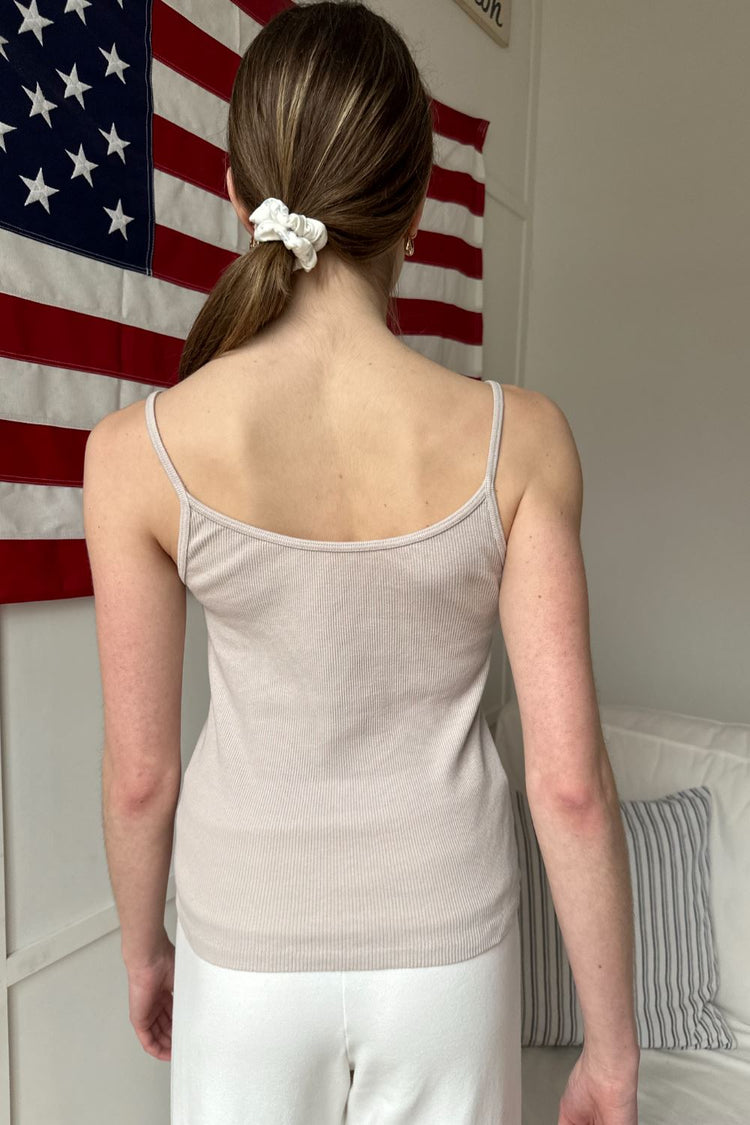 Skylar Lace Tank | Stone Taupe / XS/S