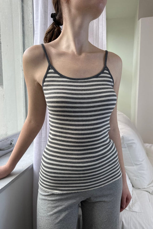 Dark Grey and White Stripes / XS/S