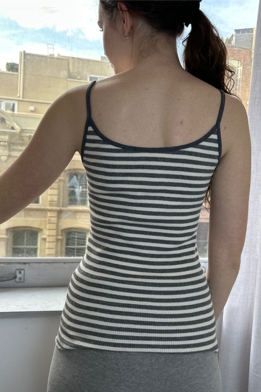 Dark Grey and White Stripes / XS/S