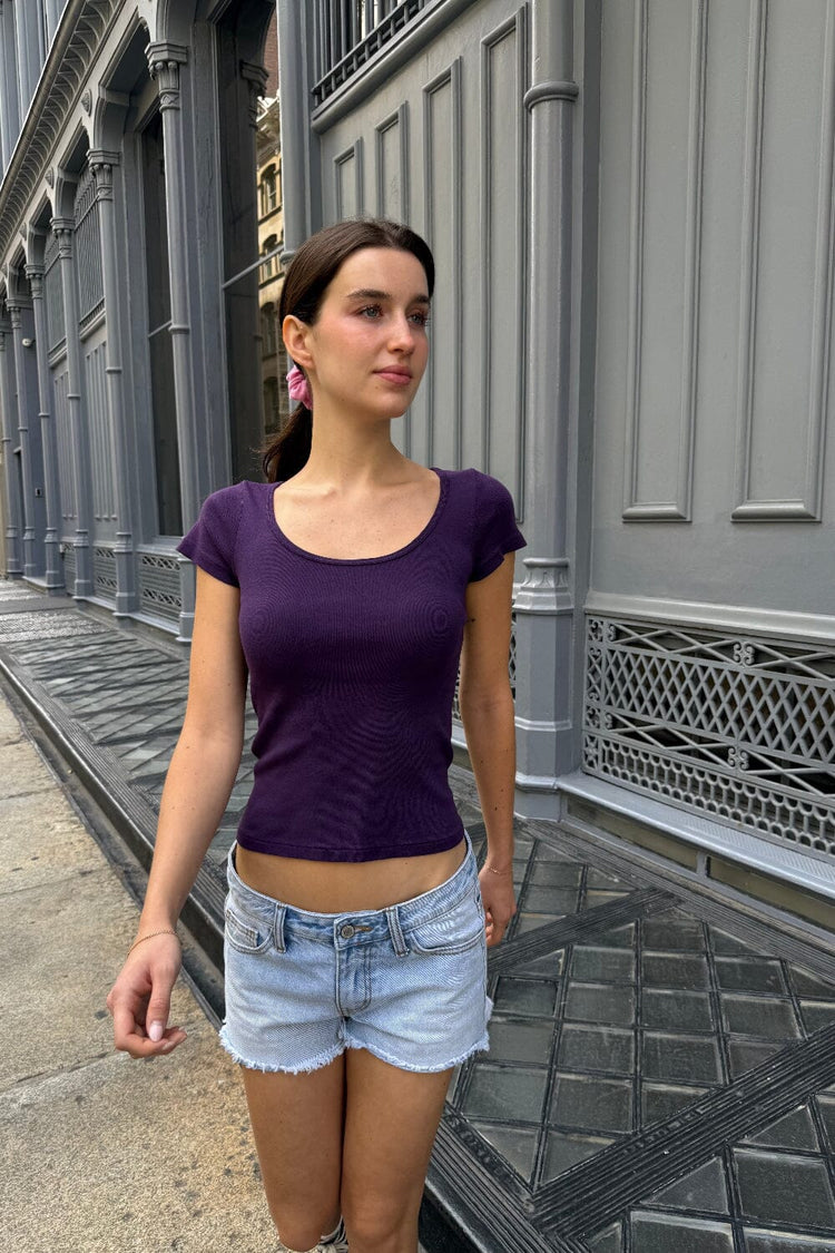 Zelly Basic Top | Deep Purple / XS/S