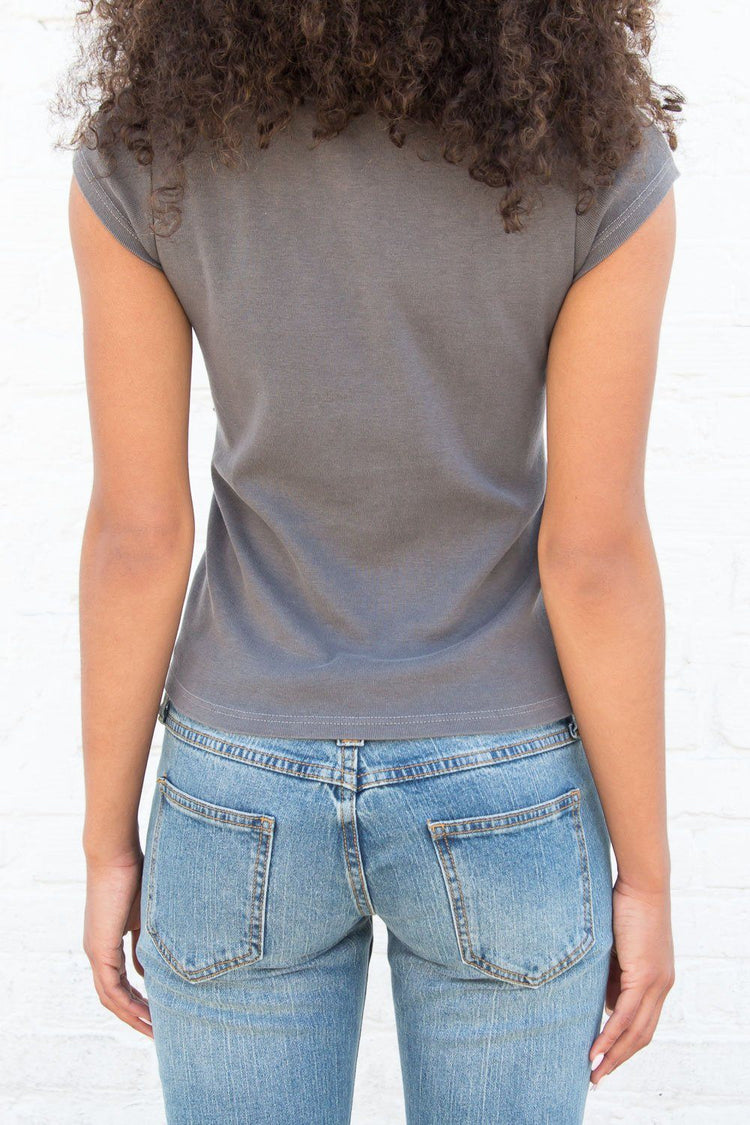 Zelly Long Top | Charcoal / XS/S