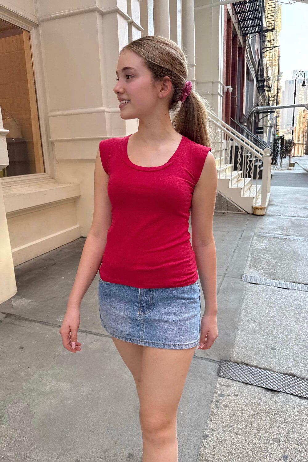 Zelly Basic Top | Bright Red / XS/S