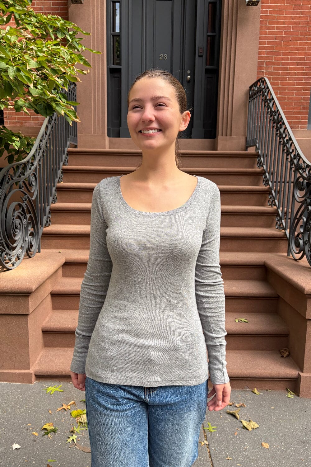 Sarah Top | Heather Grey / XS/S