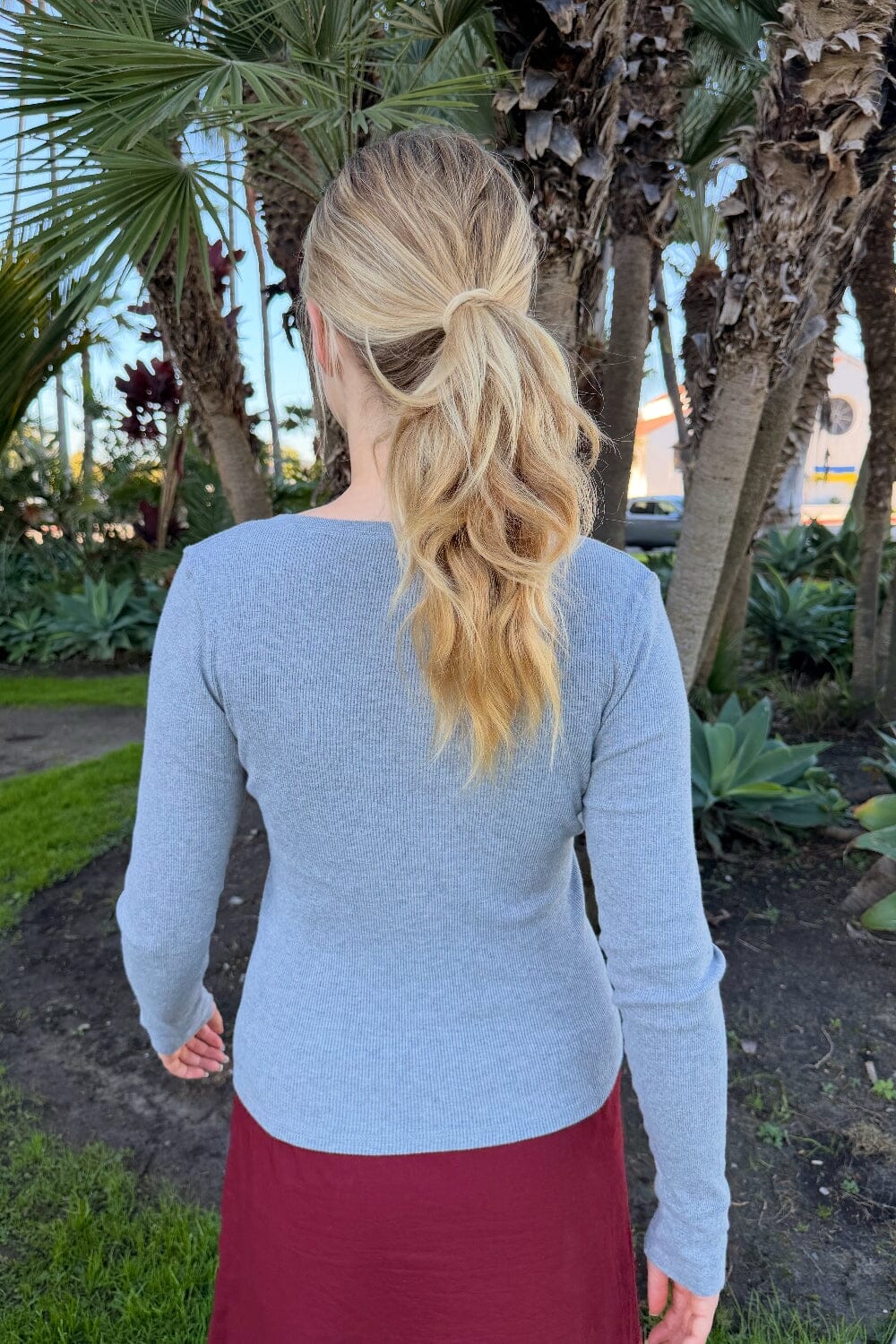 Zelly Ribbed Top | Grey / XS/S