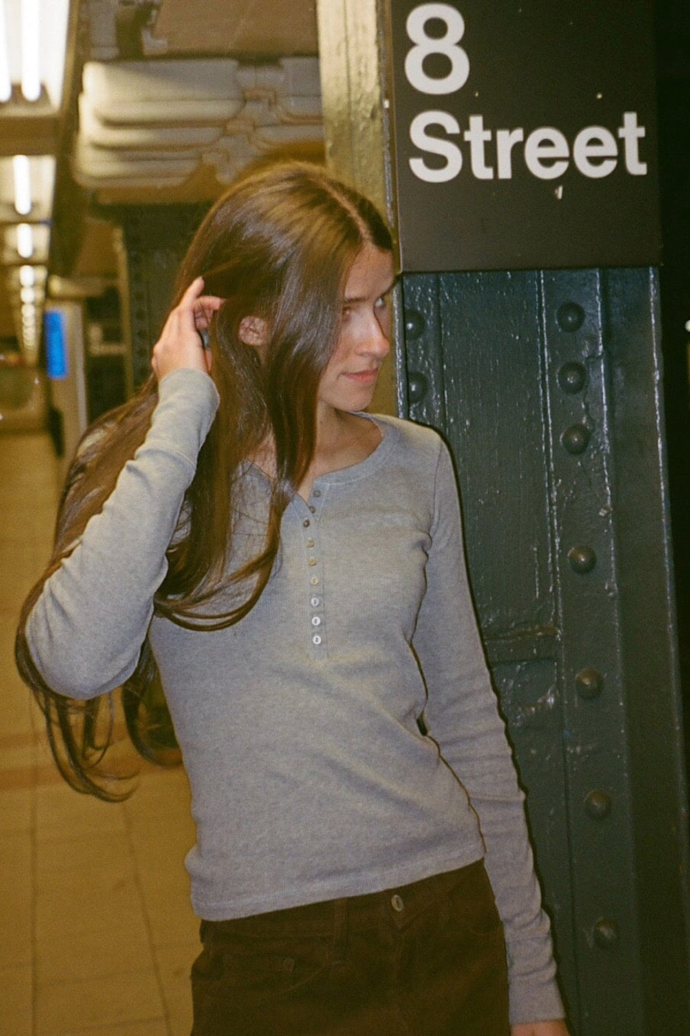 Zelly Ribbed Top | Grey / XS/S