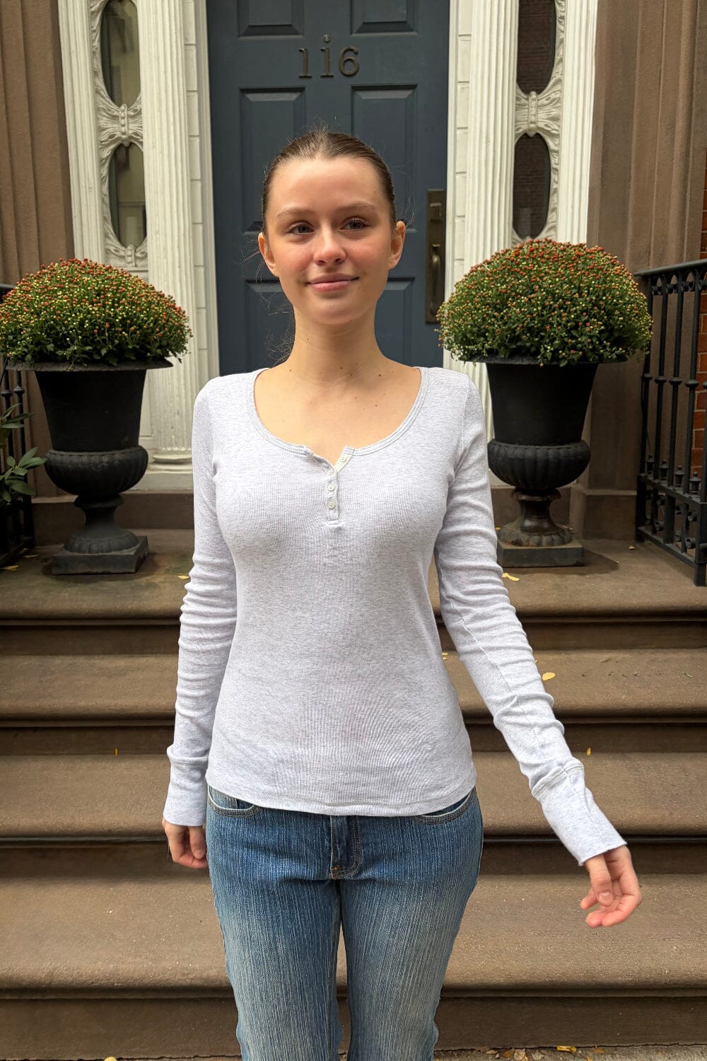 Zelly Long Sleeve Top | Silver Grey / XS/S
