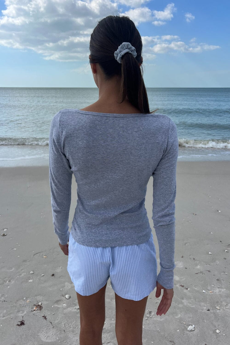 Zelly Long Sleeve Top | Heather Grey / S