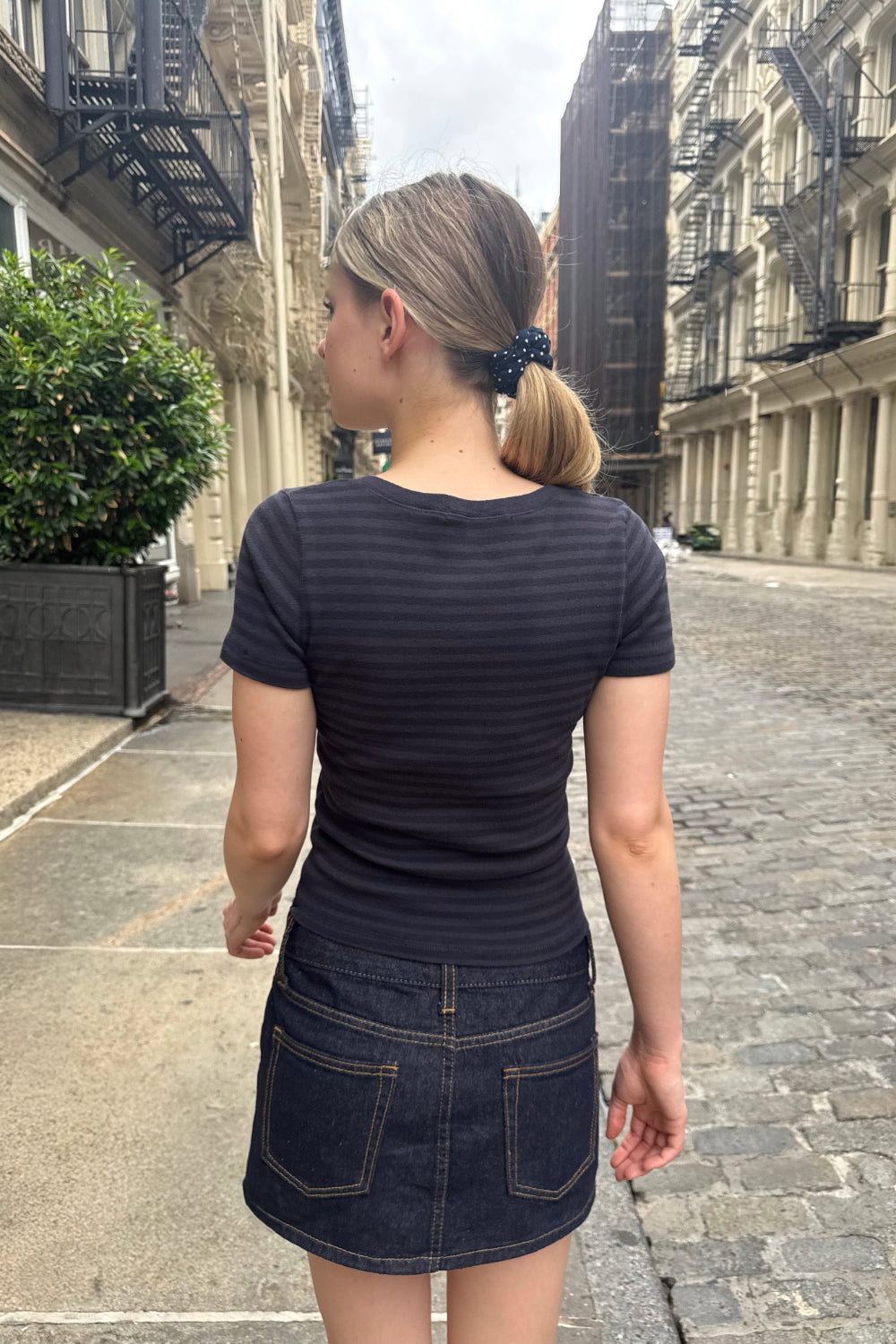 Zelly Striped Top | Deep Purple And Navy Stripes / XS/S