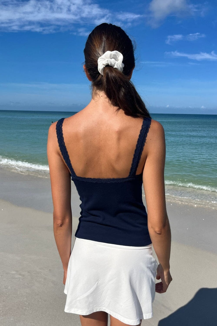 Honor Lace Tank | Navy Blue / XS/S