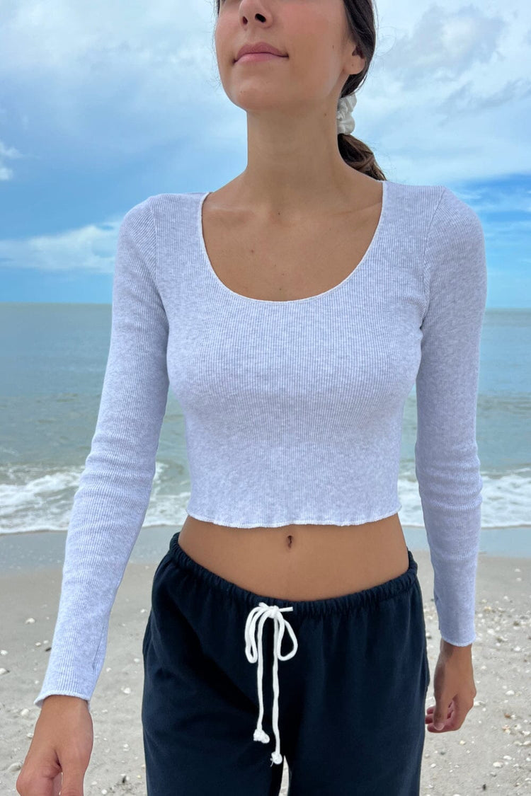 McKenna Basic Crop Top | Silver Grey / XS/S