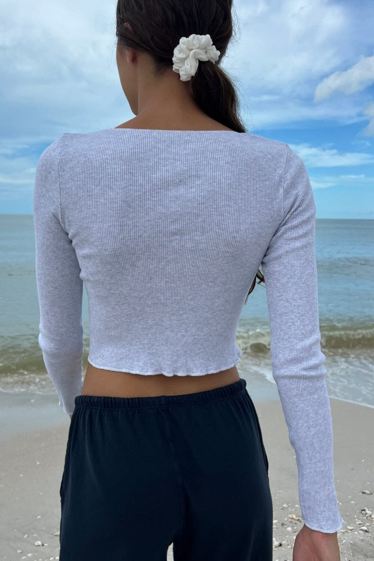 McKenna Basic Crop Top | Silver Grey / XS/S