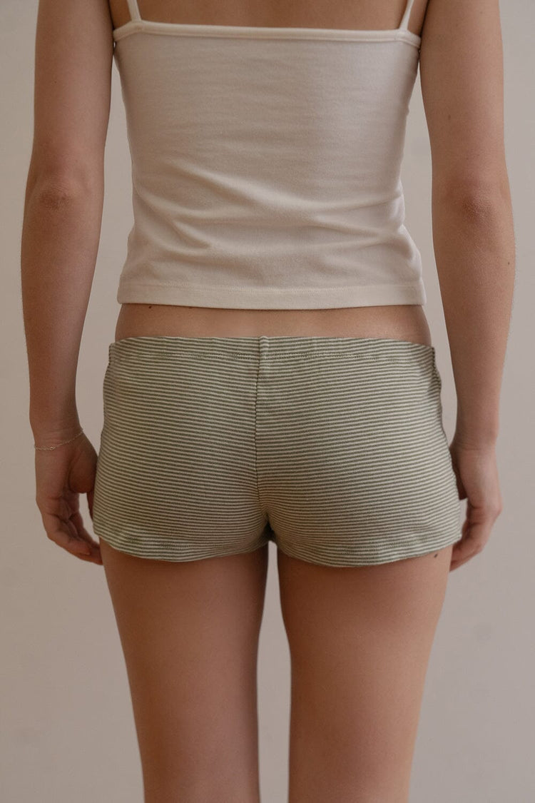 Striped Boxer Underwear | Green And White Stripes / XS/S