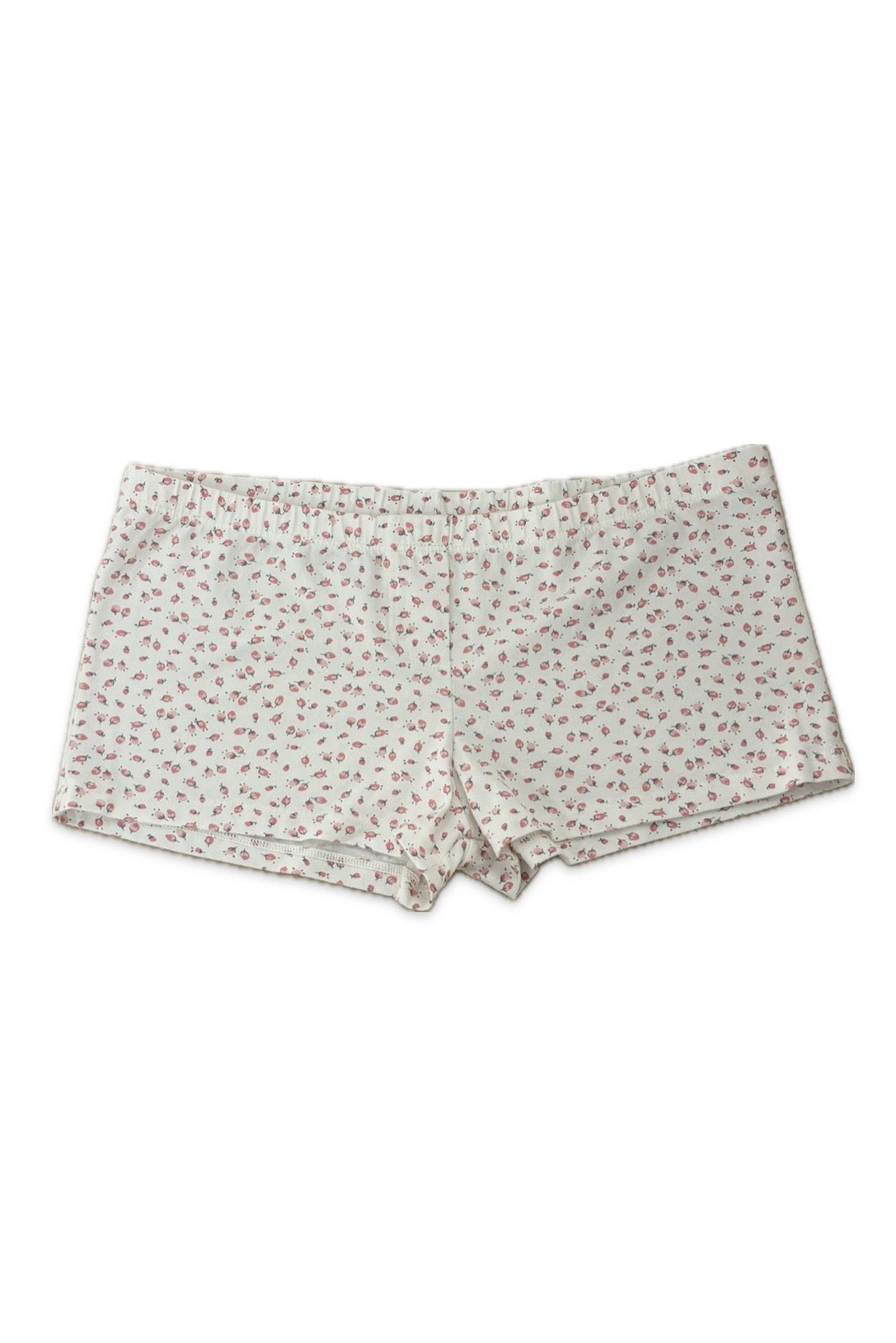Floral Boxer Underwear | White With Rosebud / XS/S