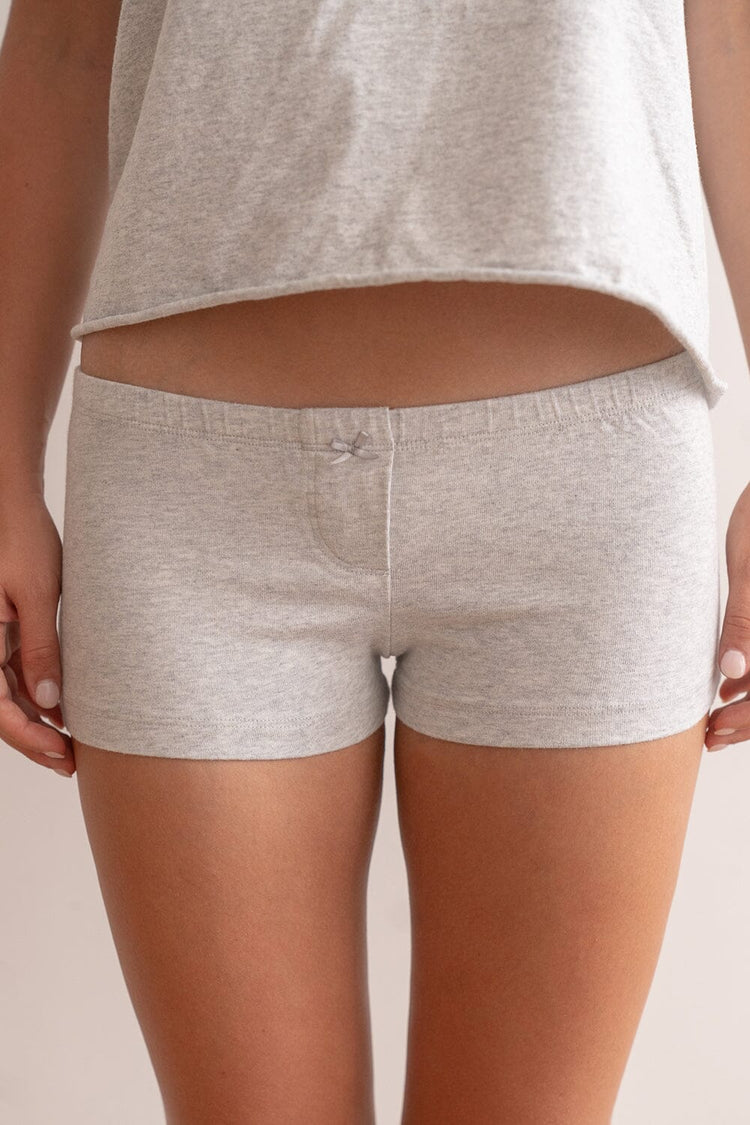 Bow Boxer Underwear | Heather Grey / XS/S