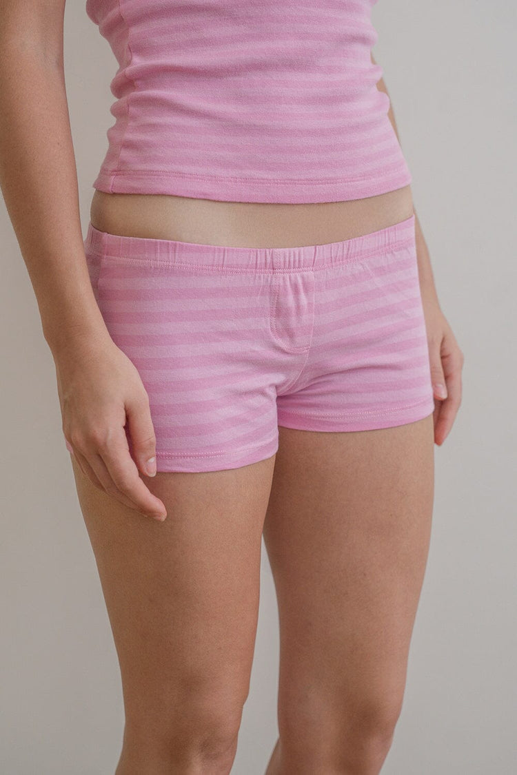 Boxer Underwear | Bubblegum Pink and Pink Stripes / XS/S