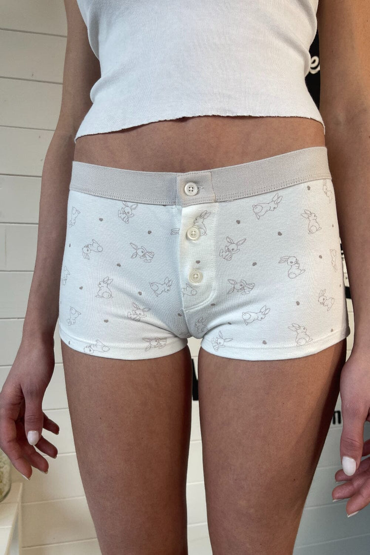 Boy Short Bunny Underwear | Bunny and Hearts / XS/S