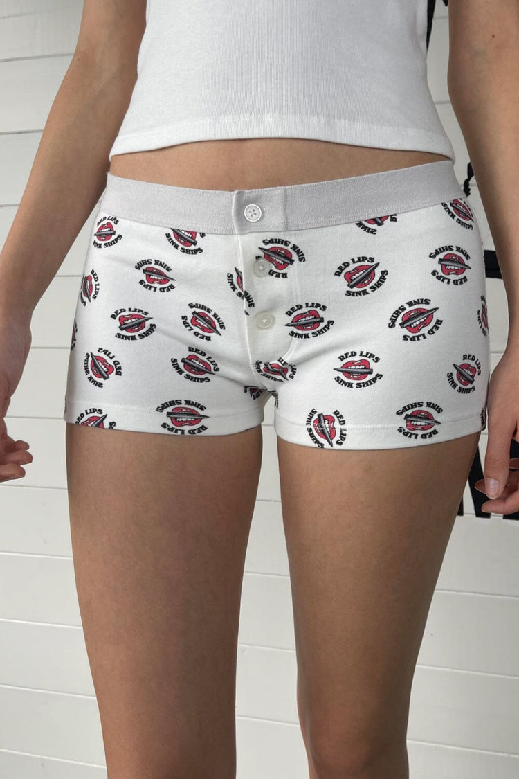 Boyshort Redlips Underwear | Ivory / XS/S