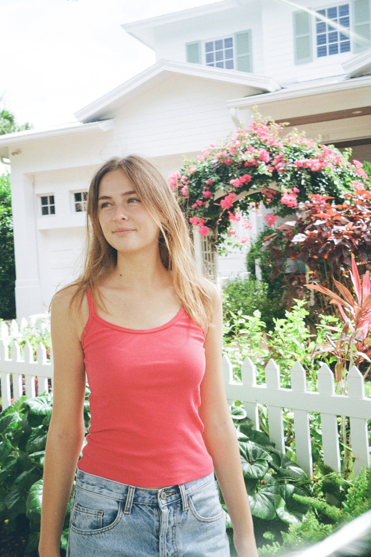 Beyonca Long Tank | Viva Magenta / XS/S