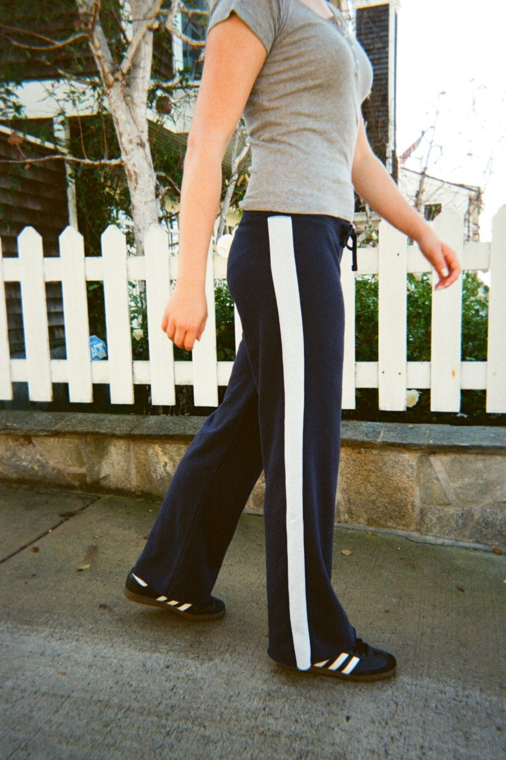 Hilary Stripe Yoga Pants | Navy Blue / XS/S