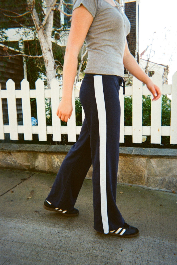 Hilary Stripe Yoga Pants | Navy Blue / XS/S
