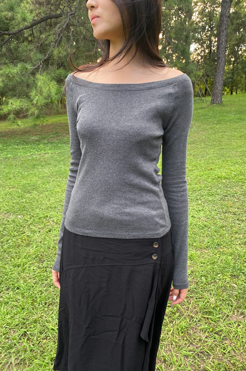Camila Top | Charcoal / XS/S