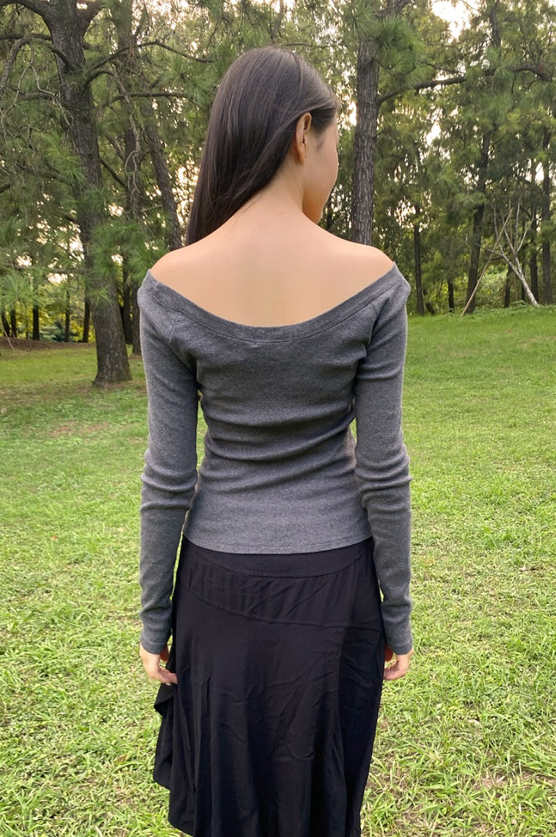 Camila Top | Charcoal / XS/S