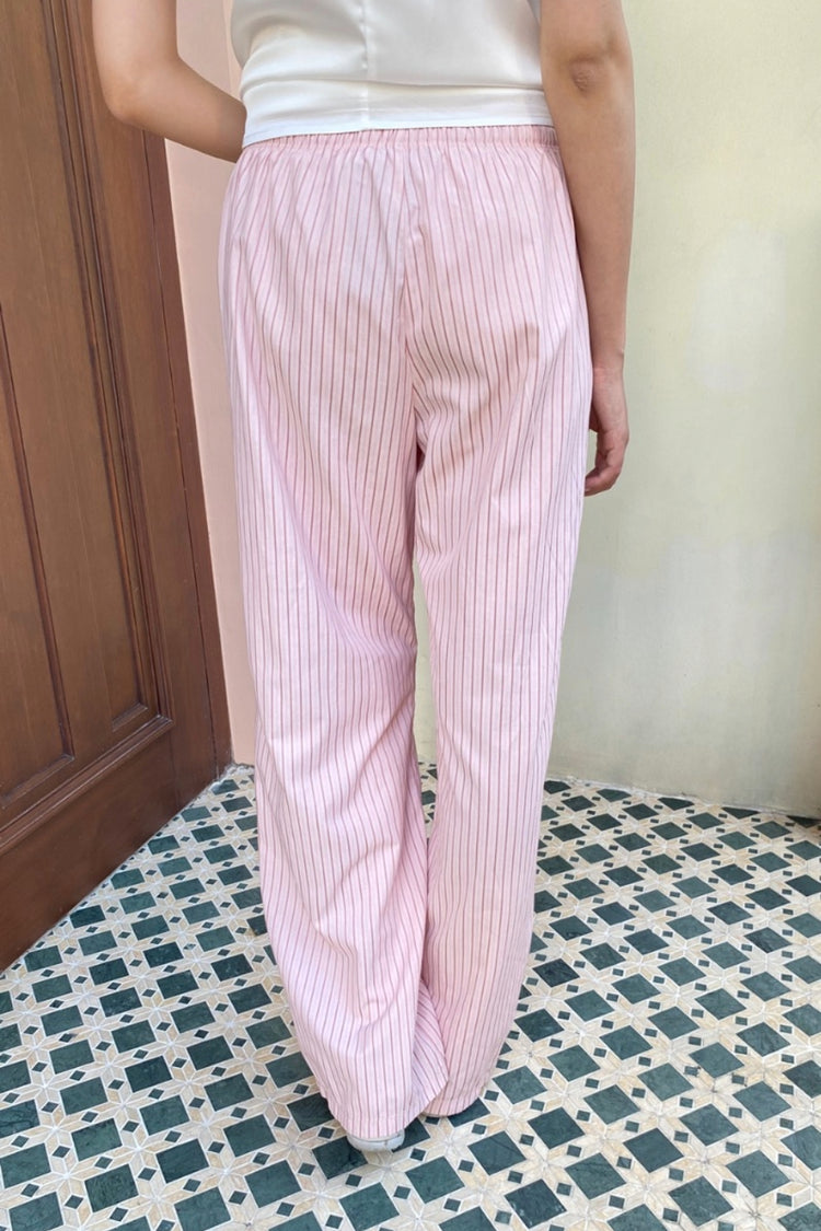 Keira Striped Pants | Pink And Red Stripes / S
