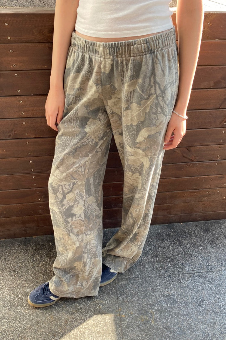 Anastasia Tie Sweatpants | Light Camouflage / S/M
