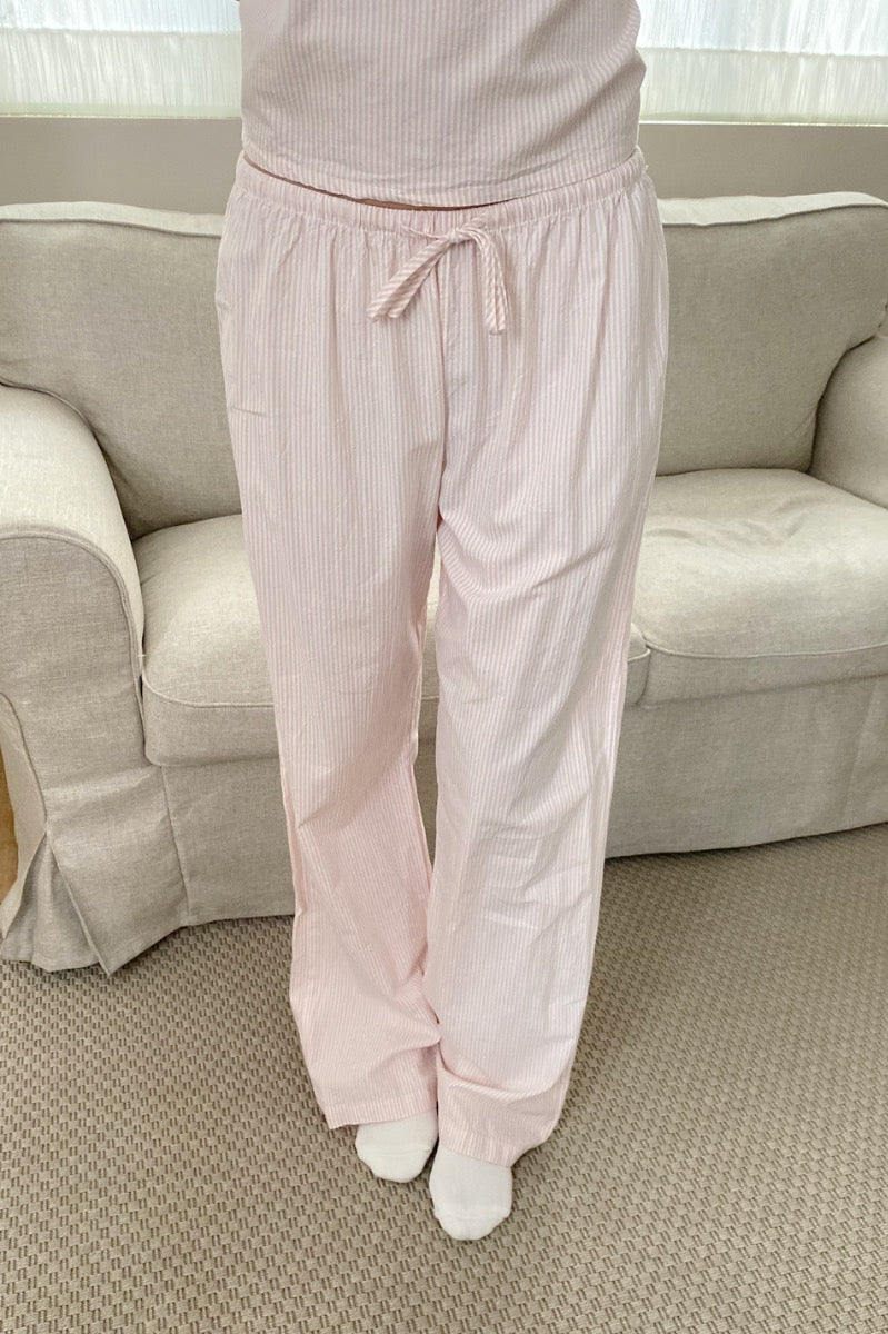Noelia Striped Pants | Pastel Pink Stripes XS/S