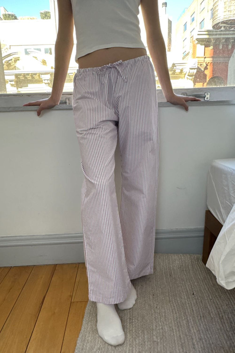 Marie Lou Linen Pants | Pink Stripes