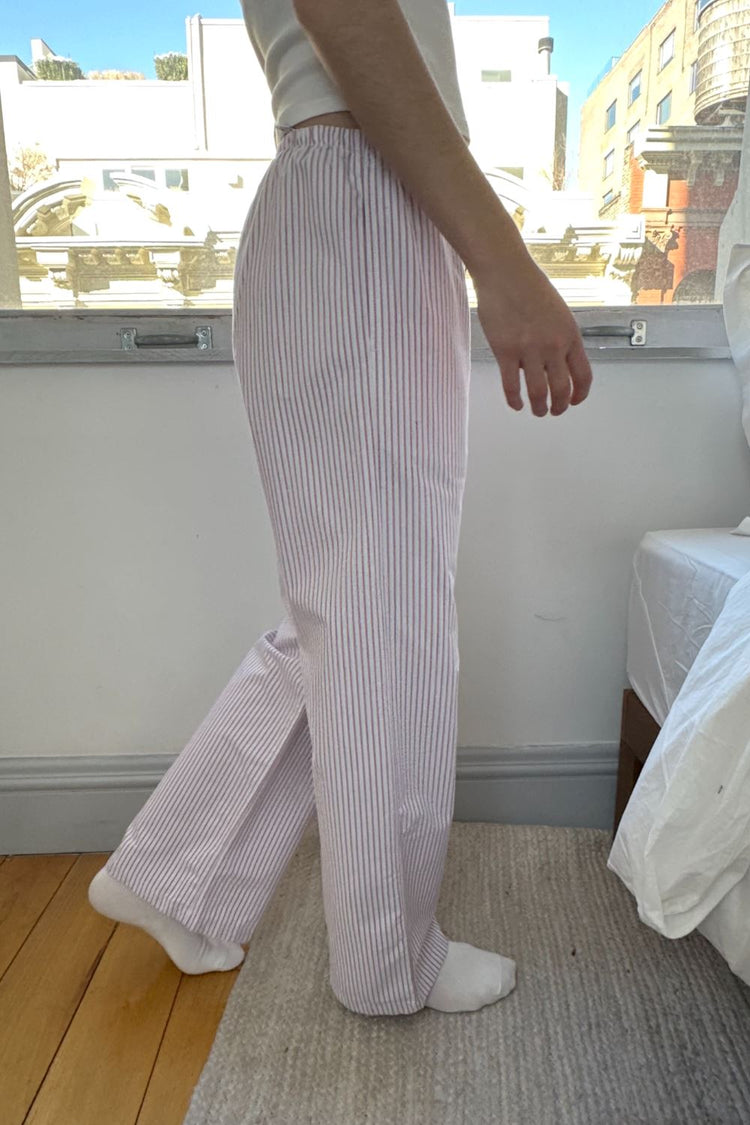 Marie Lou Linen Pants | Pink Stripes