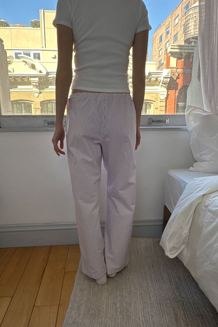 Marie Lou Linen Pants | Pink Stripes