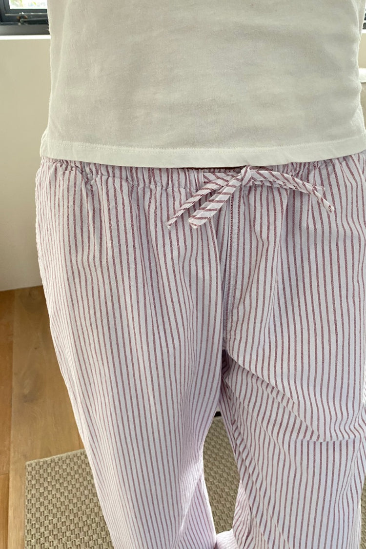 Marie Lou Linen Pants | Pink Stripes