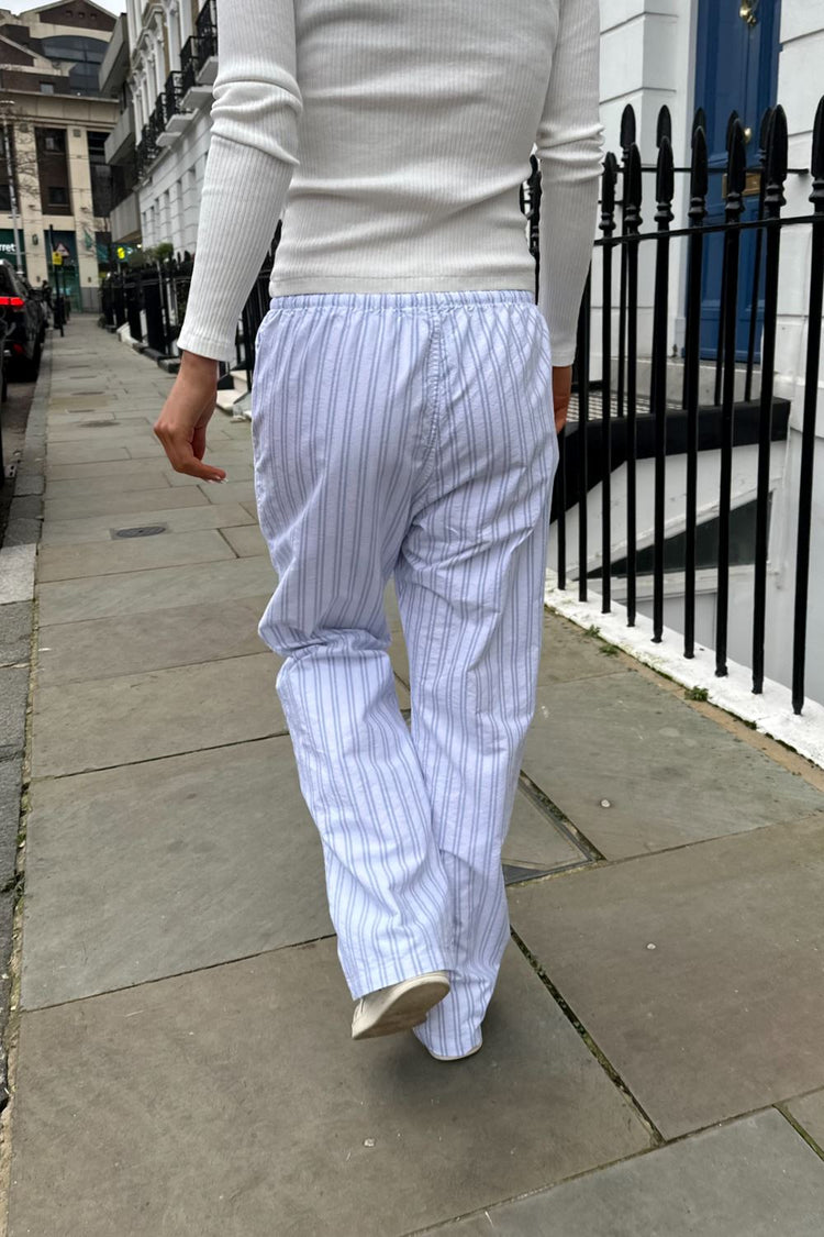 Marie Lou Linen Pants | Double Blue Stripes