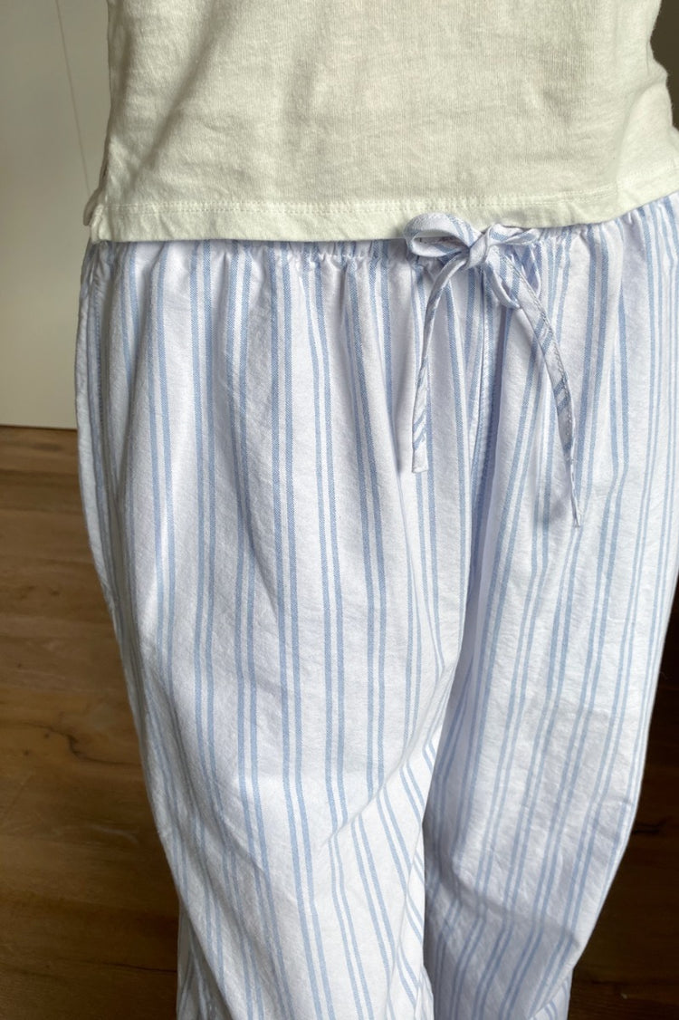 Marie Lou Linen Pants | Double Blue Stripes