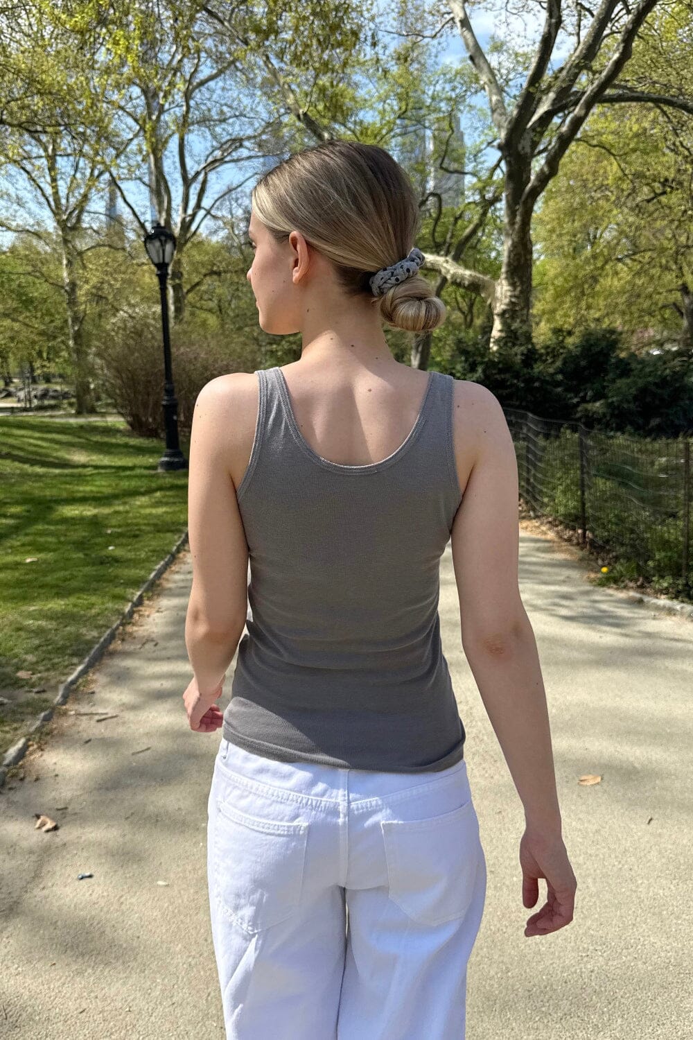 Sheena Button Tank | Dark Grey / XS/S