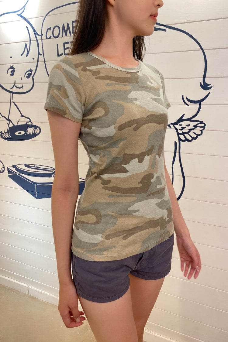 Hailie Camo Top | Light Camouflage