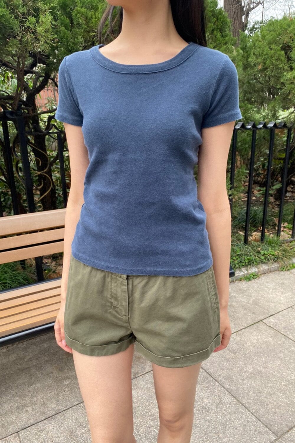 Hailie Basic Top | Faded Navy Blue / XS/S