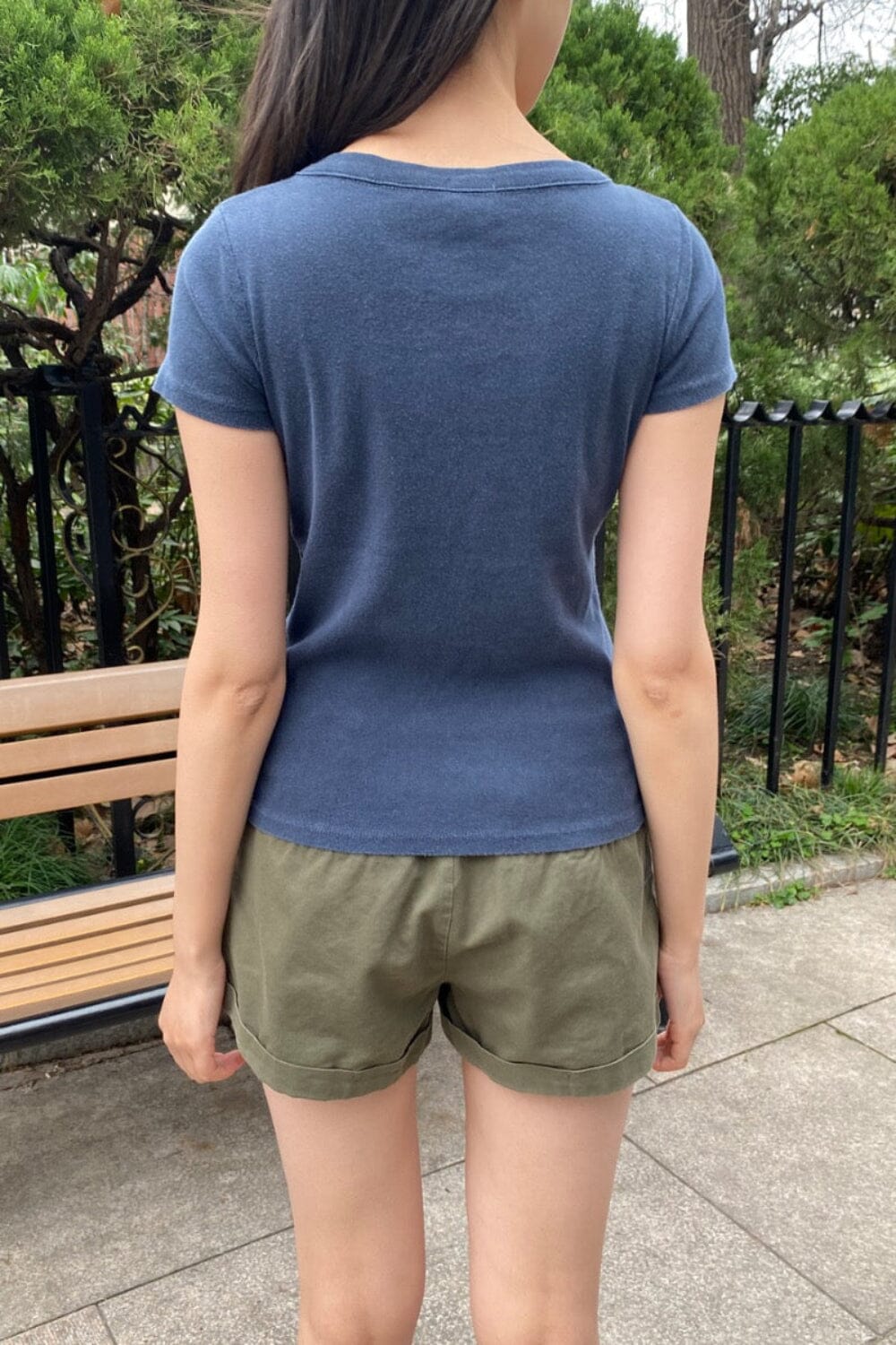 Hailie Basic Top | Faded Navy Blue / XS/S