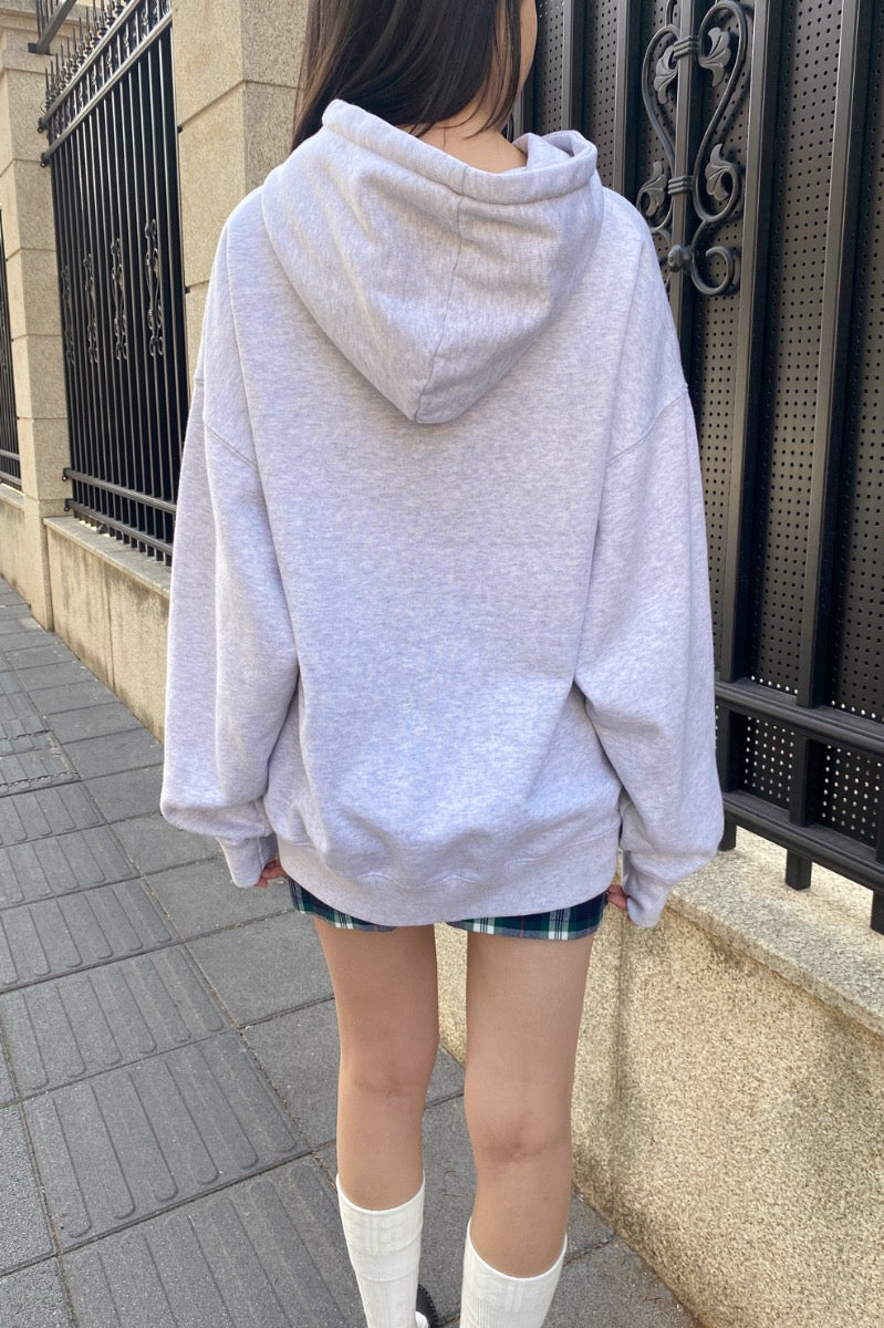 Christy NYU Hoodie | Silver Grey / Oversized Fit