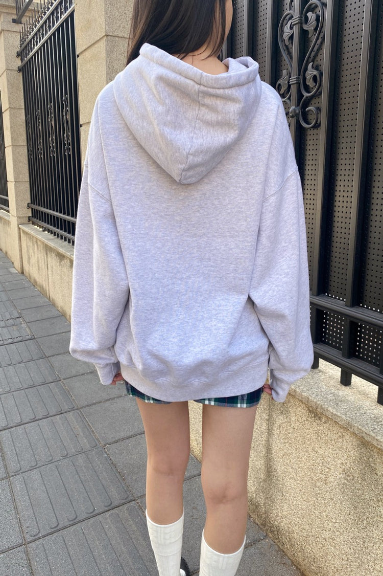 Christy NYU Hoodie | Silver Grey / Oversized Fit