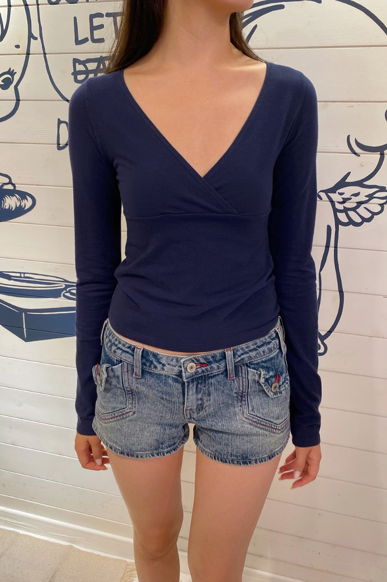 Amara Top | Navy Blue/ XS/S
